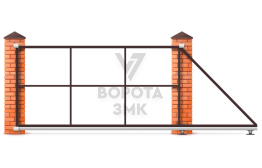 Откатные ворота 3600×2200 без электропривода ЗМК-7526